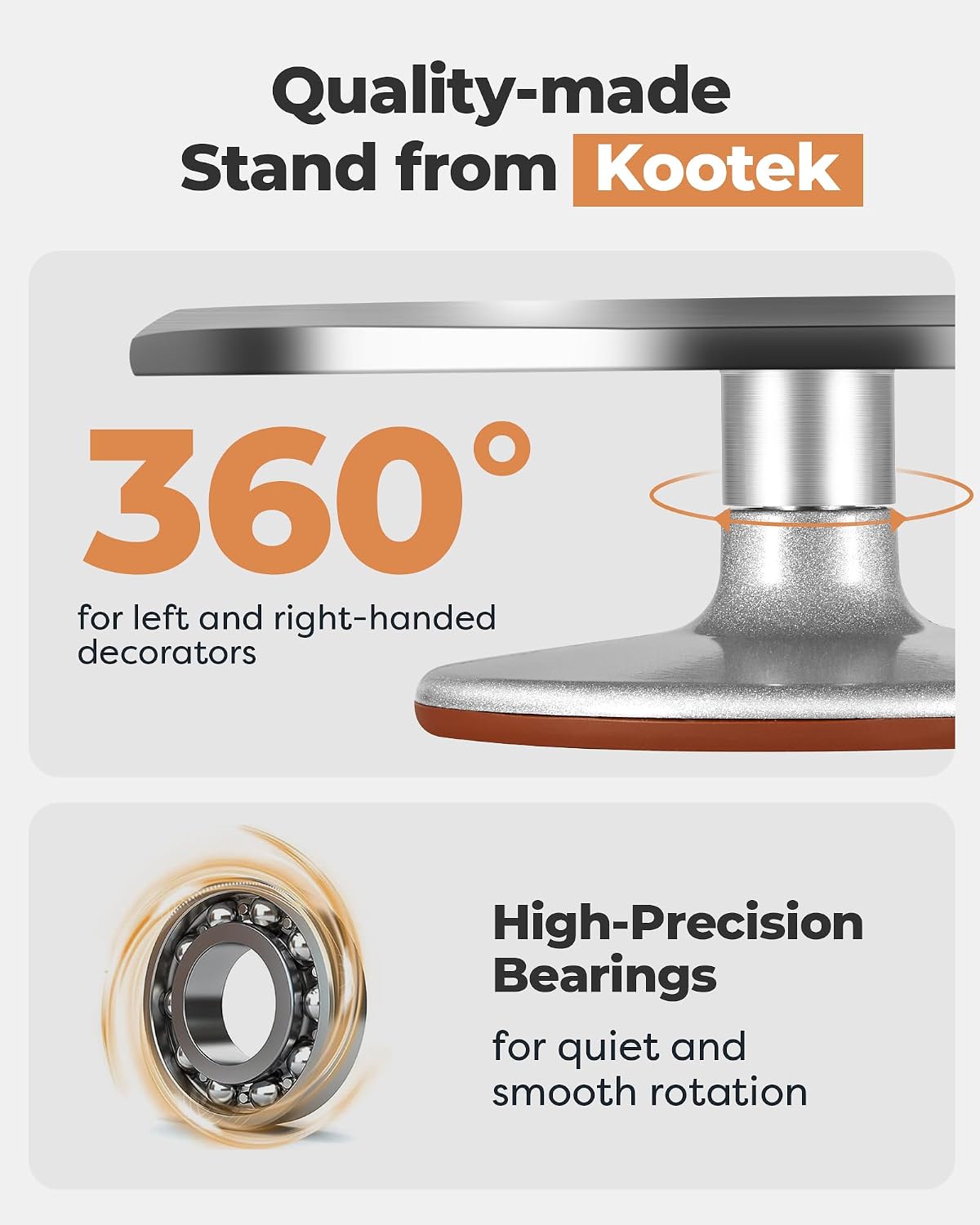 Thumbnail 4 de Kootek Aluminium Alloy Revolving Cake Stand 12" ๐ฐ