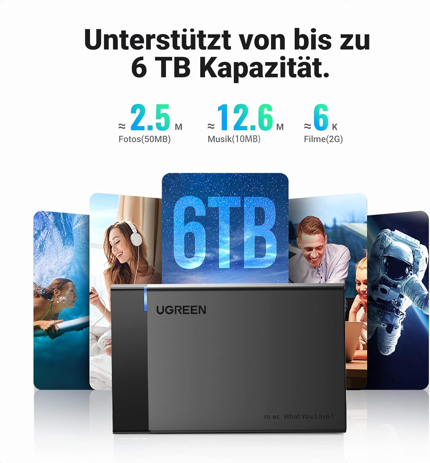 Detalle de UGREEN externes SSD Gehäuse 2,5 Zoll