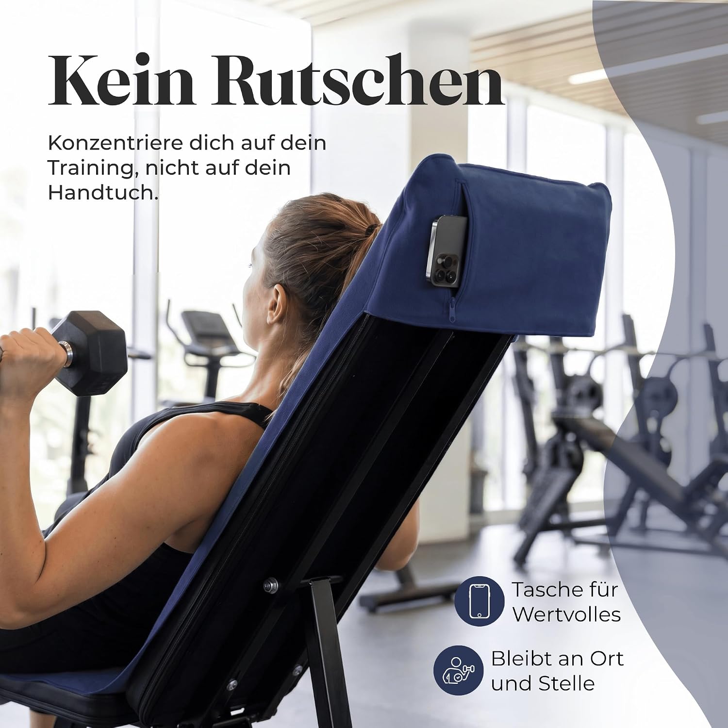 Thumbnail 6 de nujë Fitness Handtuch mit Tasche (Microfaser) – extra groß 125x50 cm, inklusive Geschenkverpackung