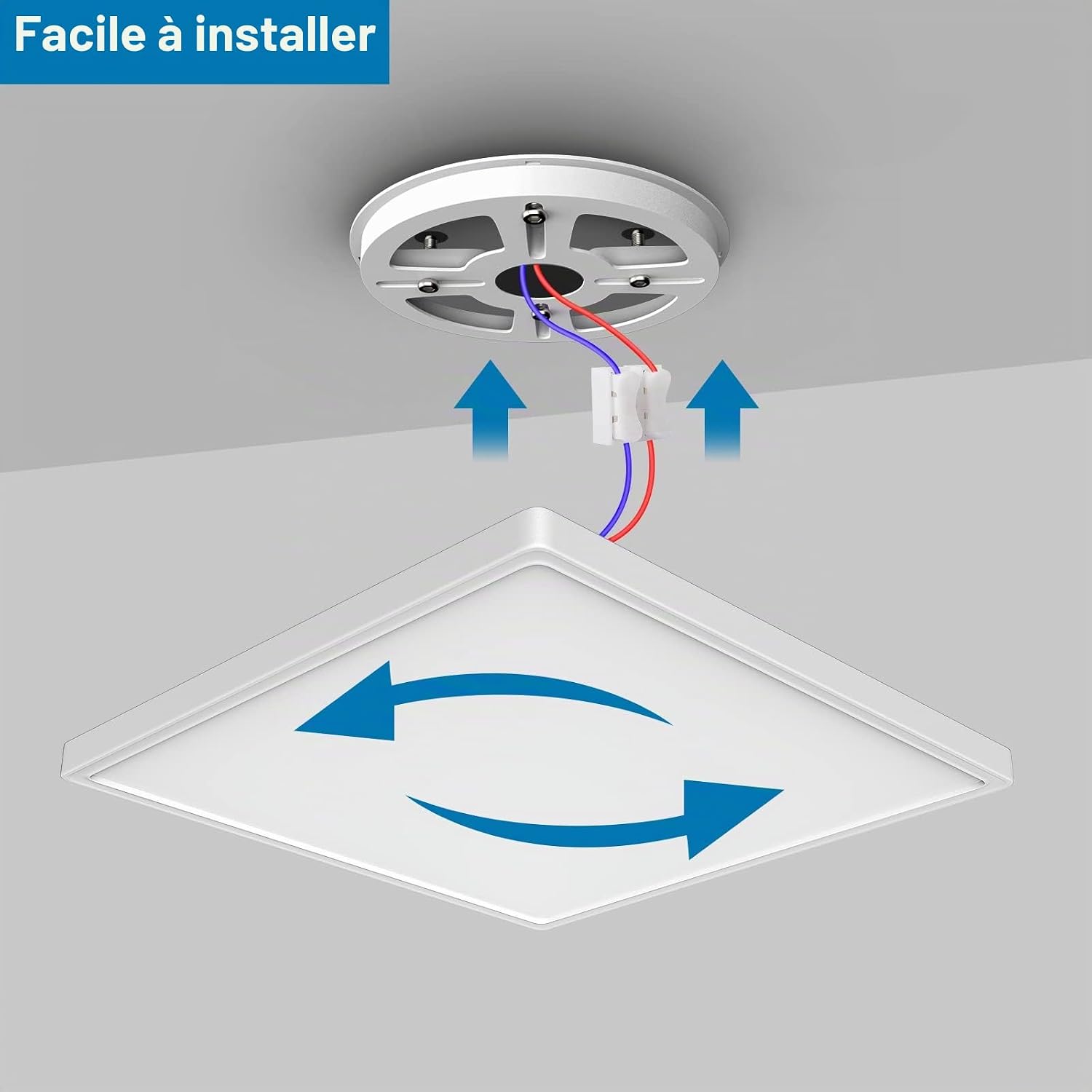 Detalle 1 de EASY EAGLE LCLSSWJTGFX-2204-BLQ led-plafondlamp, dimbaar, 36 W, IP44