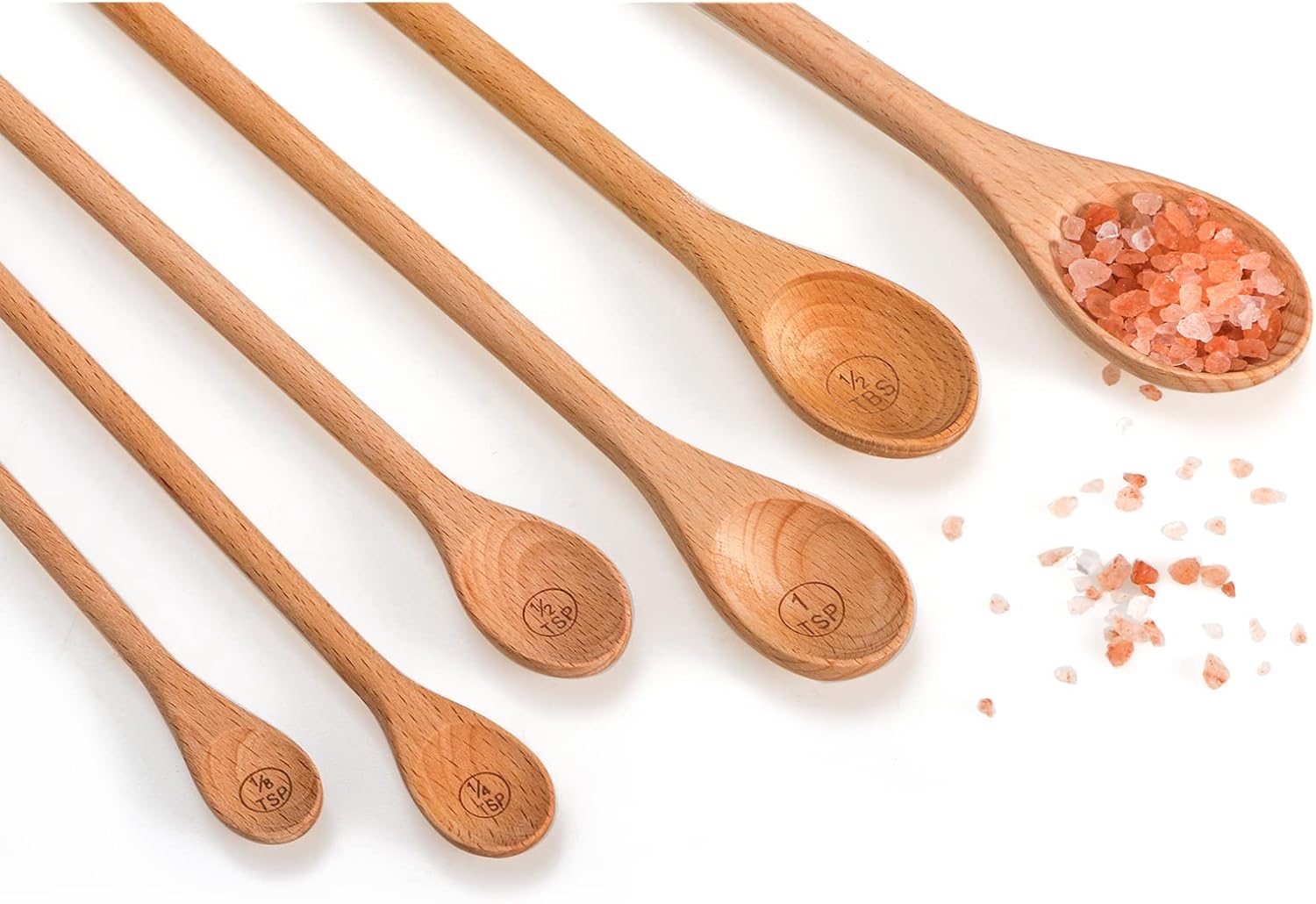 Detalle de 6pcs Measuring Spoons Set 25 cm wooden spoons 🥄