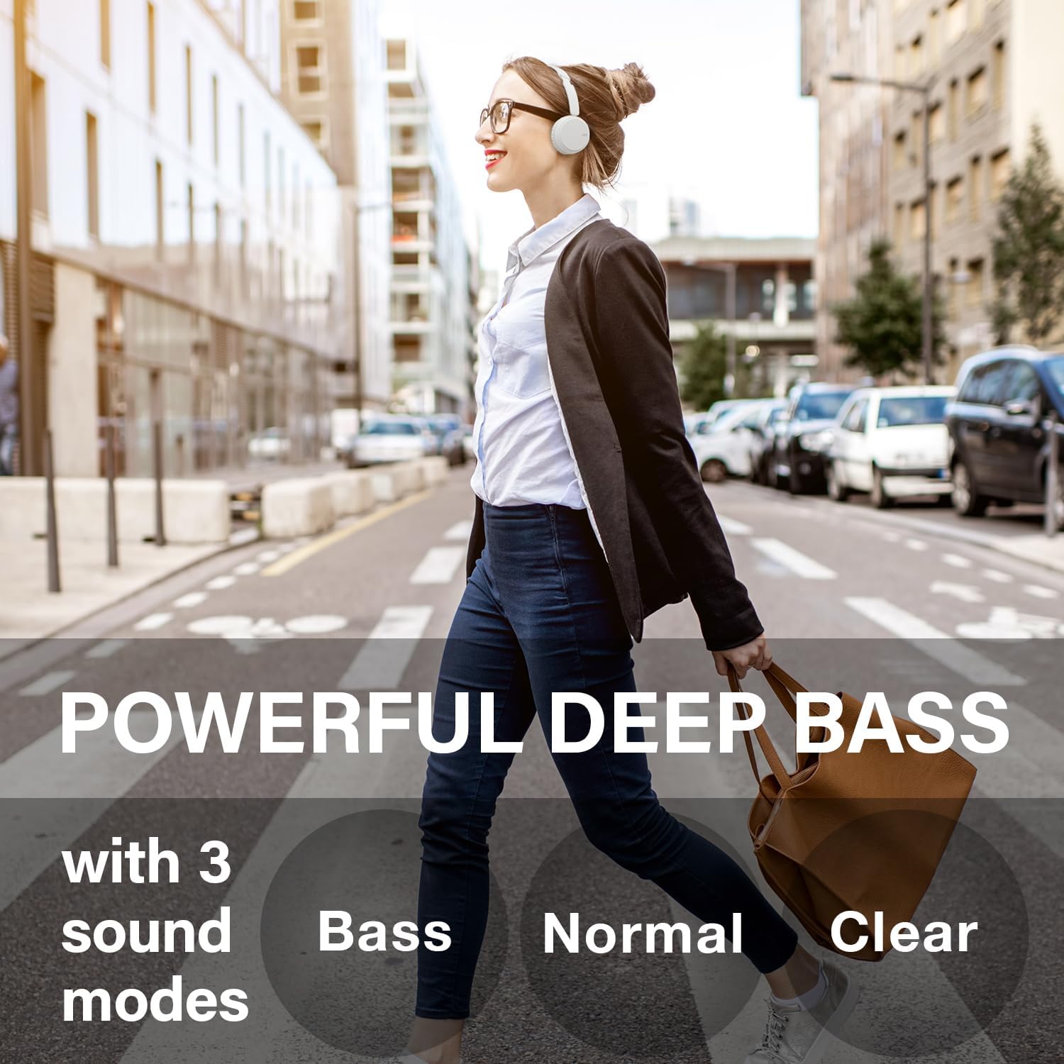 Detalle 2 de JVC HA-Z37W-W Bluetooth On-Ear Headphones: Deep Bass, 35h Battery, Multi-Point, White