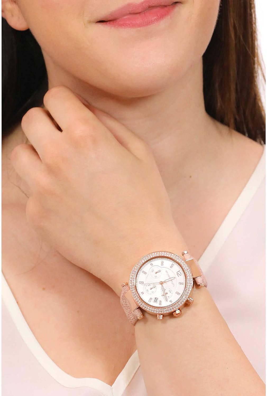 Thumbnail 1 de Michael Kors Parker: Orologio da donna con movimento al quarzo cronografo e cinturini in acciaio inox o PVC