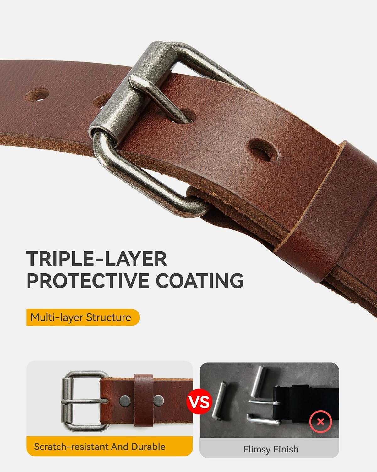 Detalle 2 de CHAOREN Men's Leather Belt