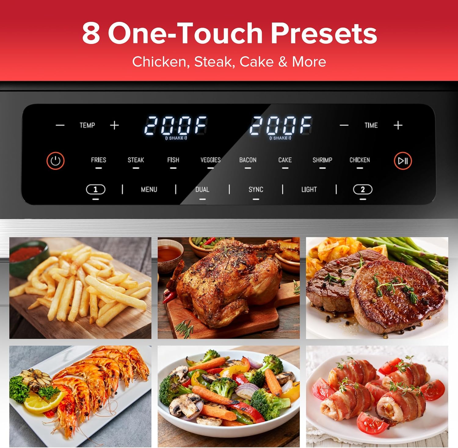 Thumbnail 2 de HoninJoy 12QT Dual Basket Air Fryer