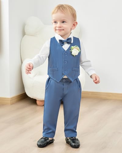 Thumbnail 2 de ZOEREA Baby Boys Formal Suit 0-18 Months – Gentleman Outfits Set in Blue