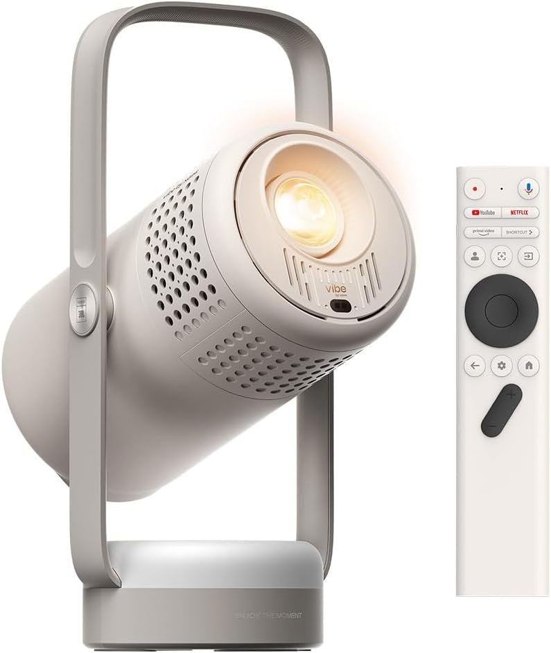 Detalle de XGIMI Vibe One Battery Powered Mini 1080P Smart Portable Projector with Google TV and JBL sound