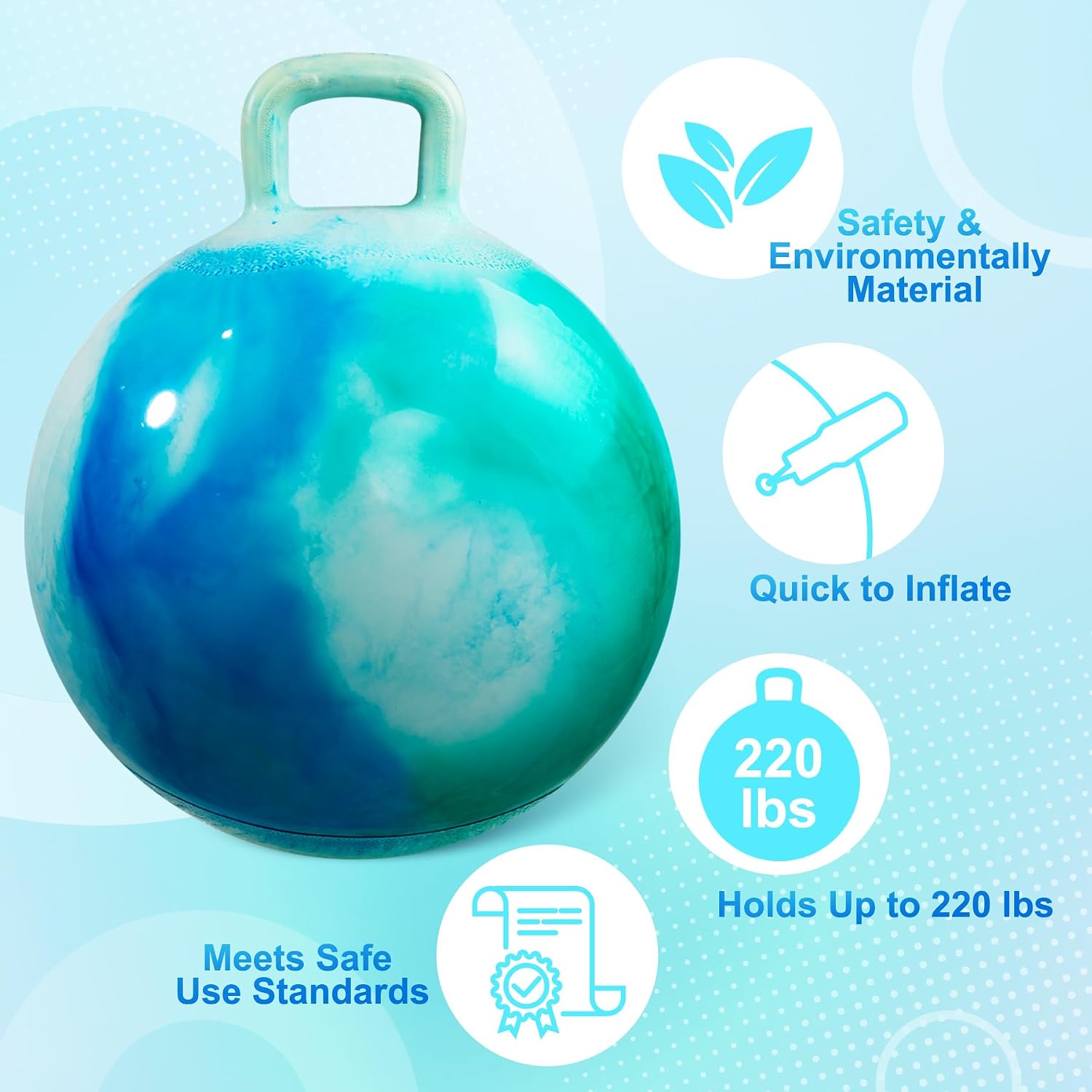 Thumbnail 3 de INPODAK Space Hopper for Kids (Ages 5–9) – 20 Inch Hopping Ball with Handle