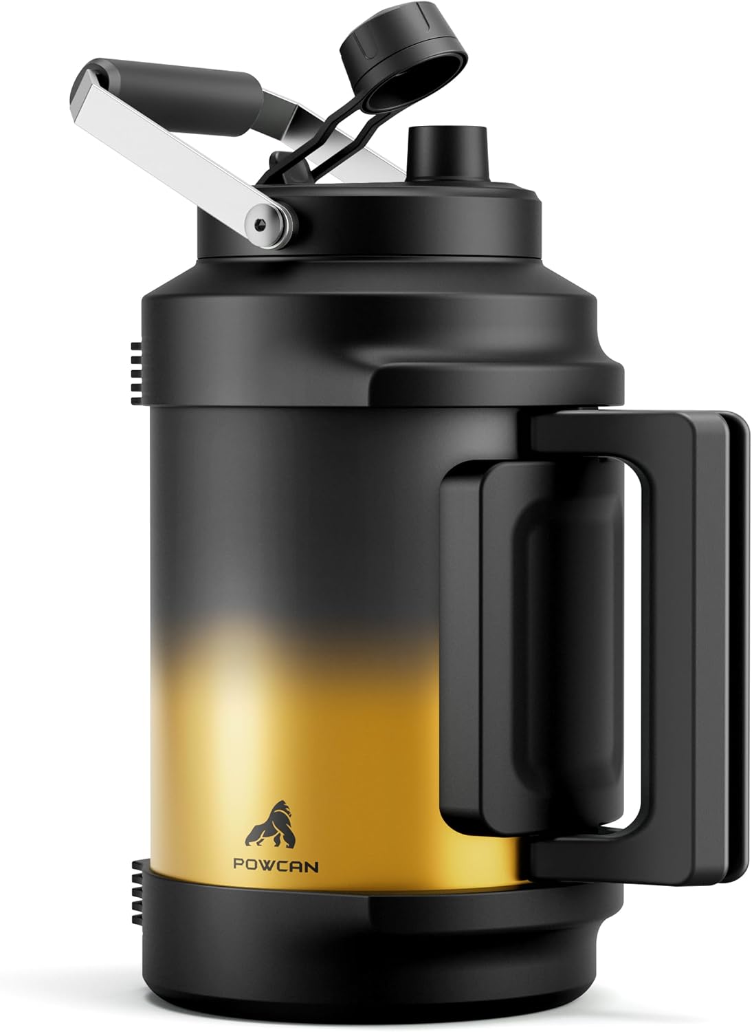 Detalle de POWCAN 128 oz Insulated Water Bottle, Stainless Steel, Straw and Spout Lid