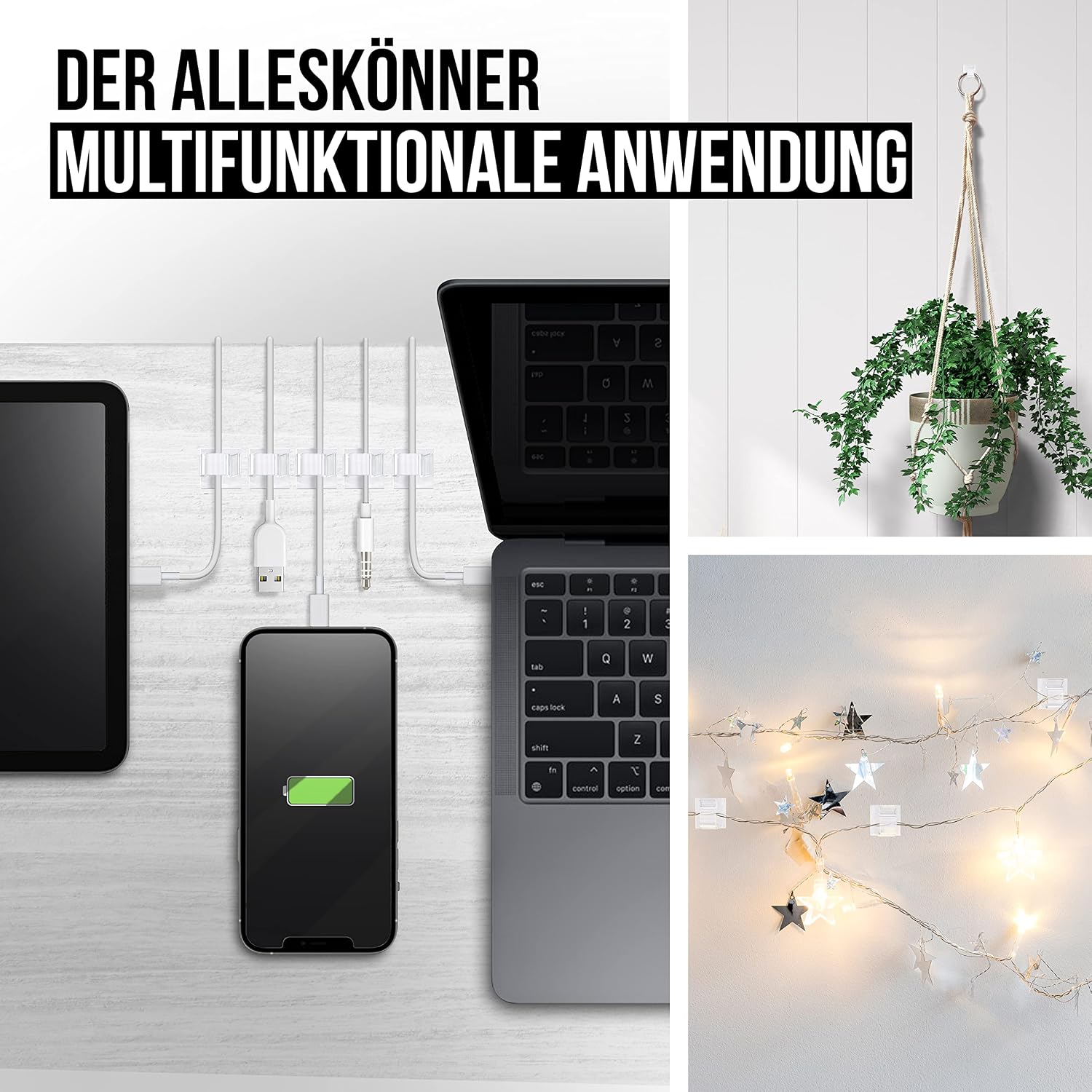 Detalle 2 de MYMIND Kabelhalter selbstklebend 50 Stück