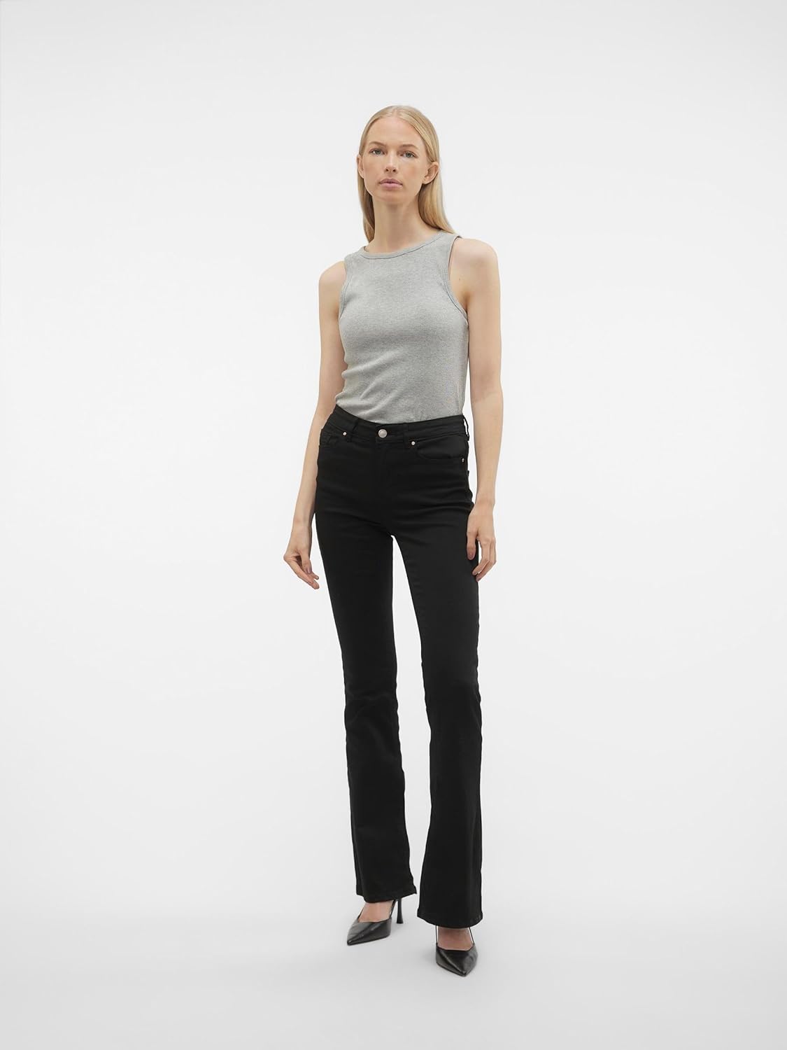 Thumbnail 4 de VERO MODA Jean évasé femme en fibres Tencel