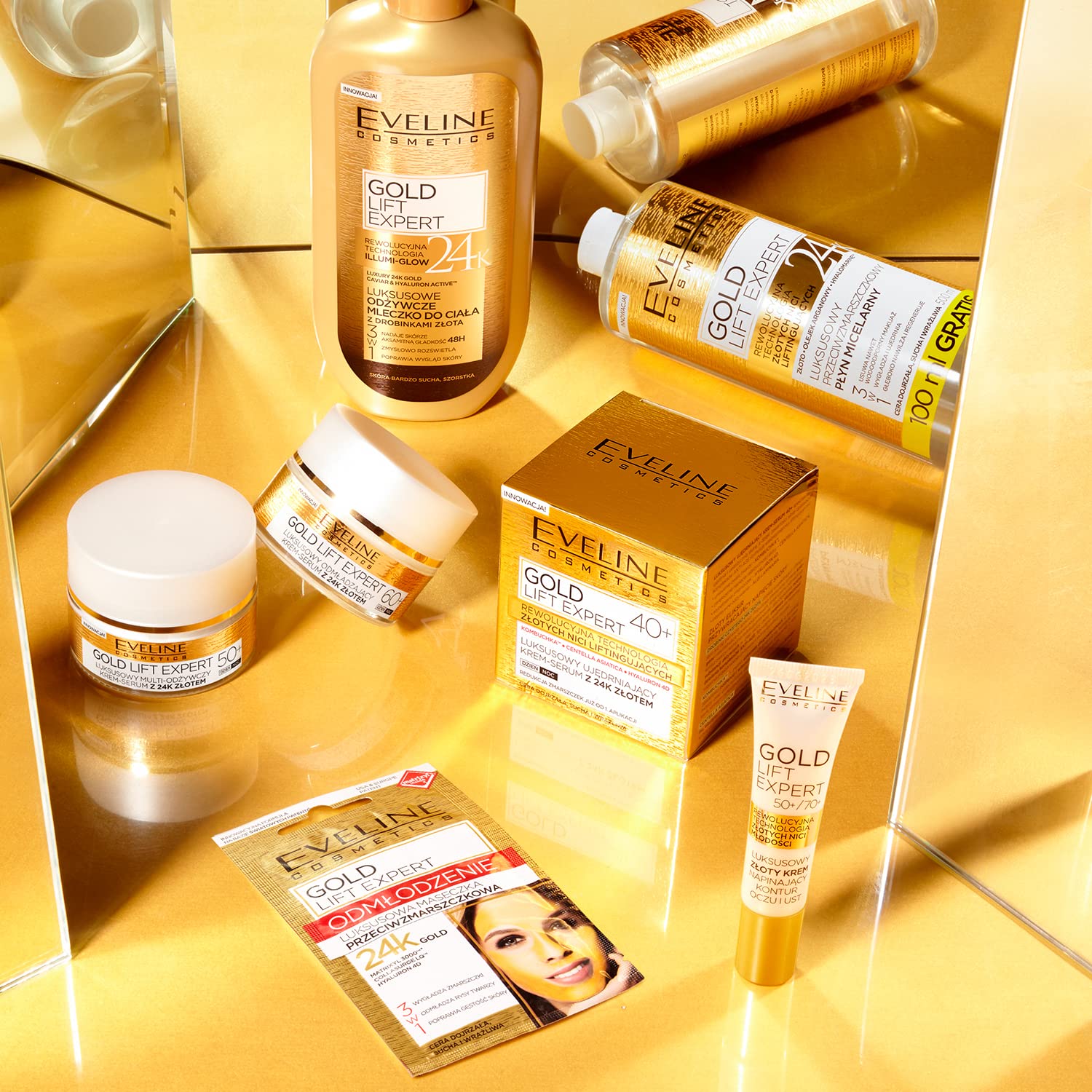 Thumbnail 5 de Eveline Cosmetics Gold Lift Expert Luxus Anti-Falten-Maske mit 24k Gold Therapy 4D