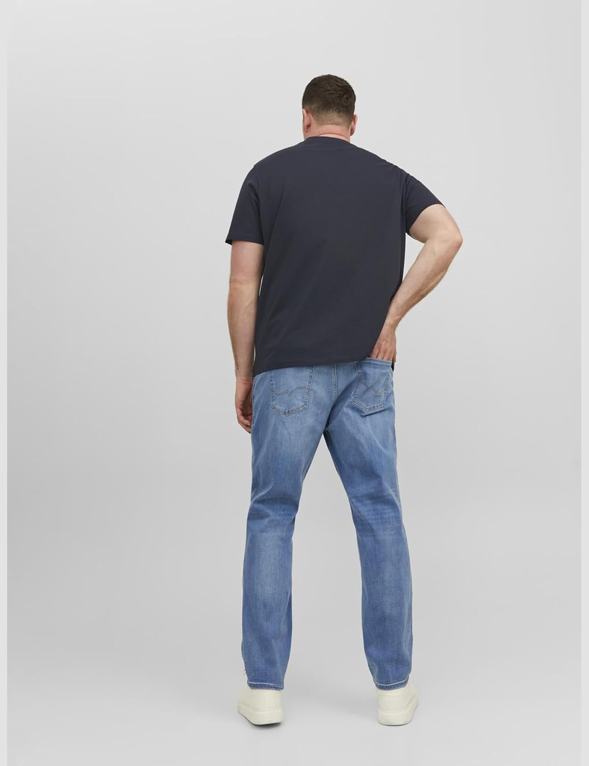 Thumbnail 2 de JACK & JONES PLUS maglia girocollo oversize a maniche corte con logo stampato JJESTAR
