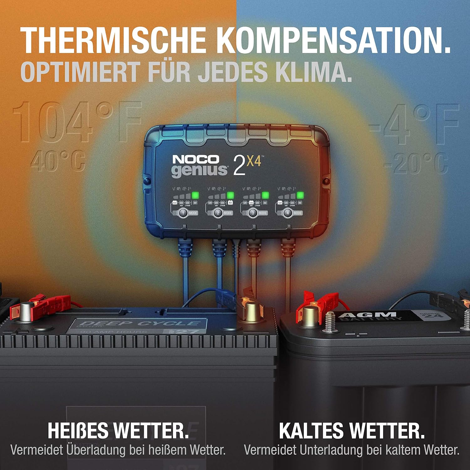 Detalle de NOCO GENIUS2X4 Batterieladegerät 4-Bank