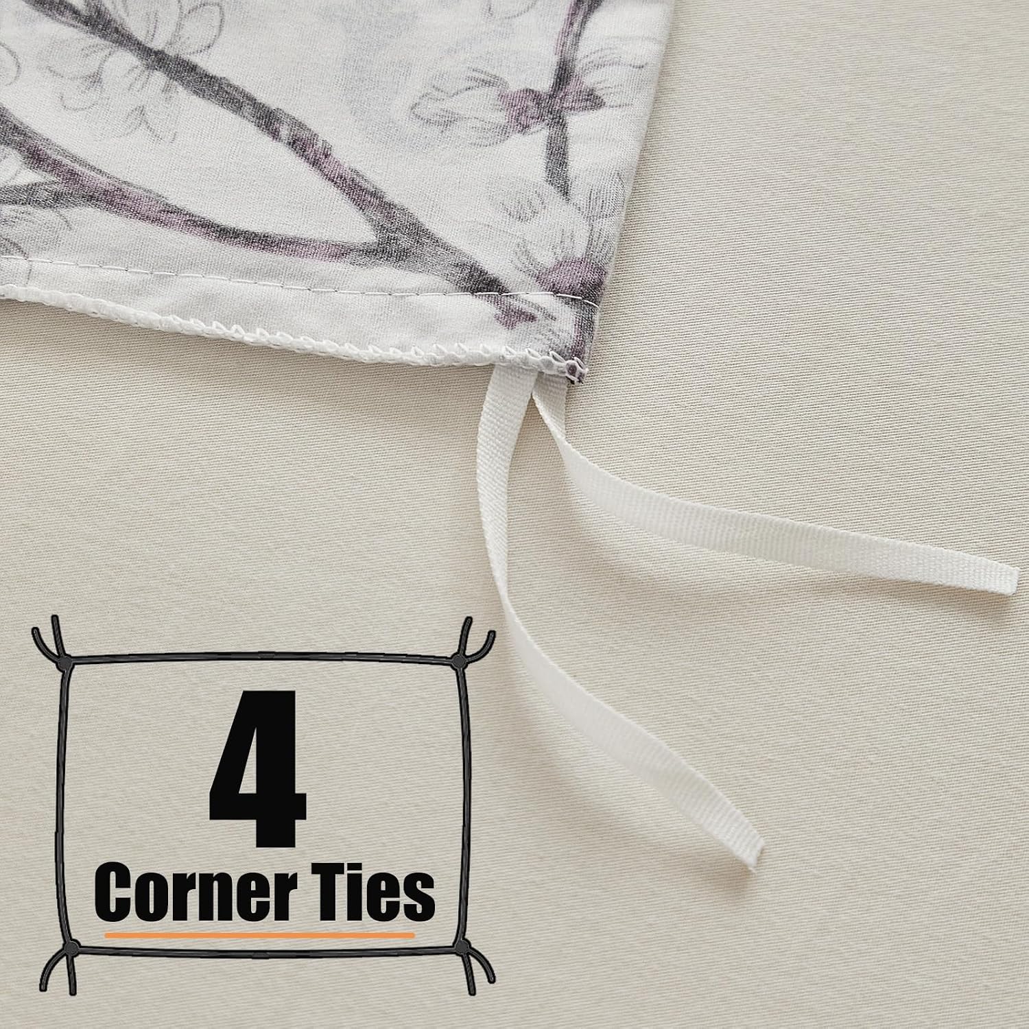 Detalle de TTCM Queen Plum Blossom Duvet Cover Set, 90 x 90-Inch Microfiber
