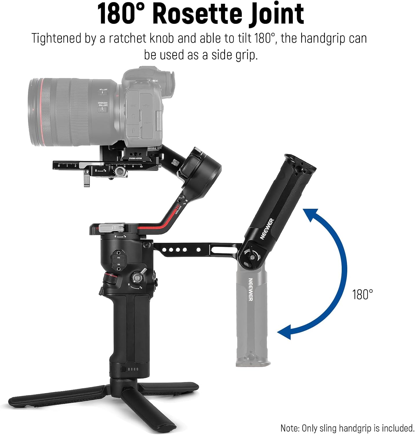 Thumbnail 2 de NEEWER Adjustable Sling Handle Grip for DJI Ronin RS4/RS3 Mini/RS3 Pro/RS2/RSC 2 gimbals (ST49)