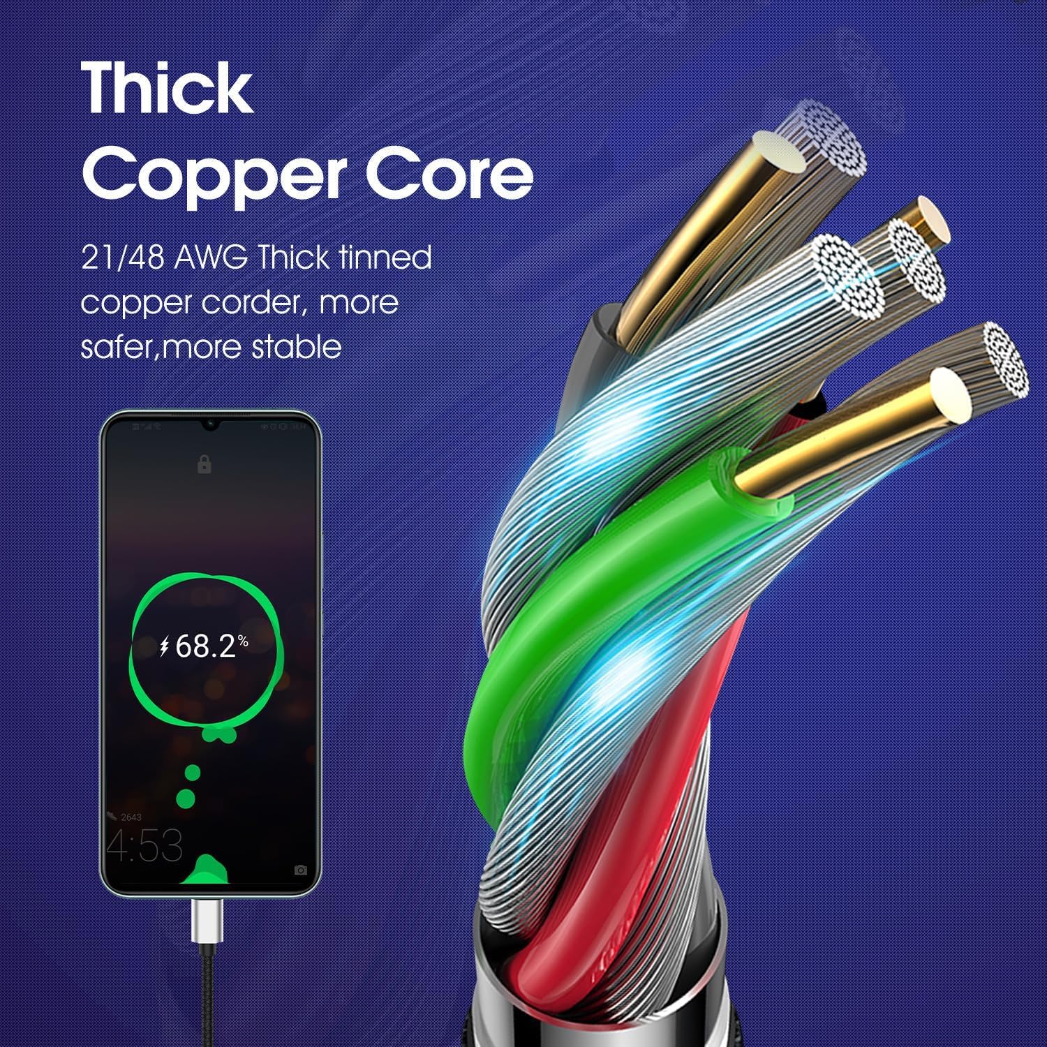 Thumbnail 4 de USB Type C Cable 10ft 2-Pack