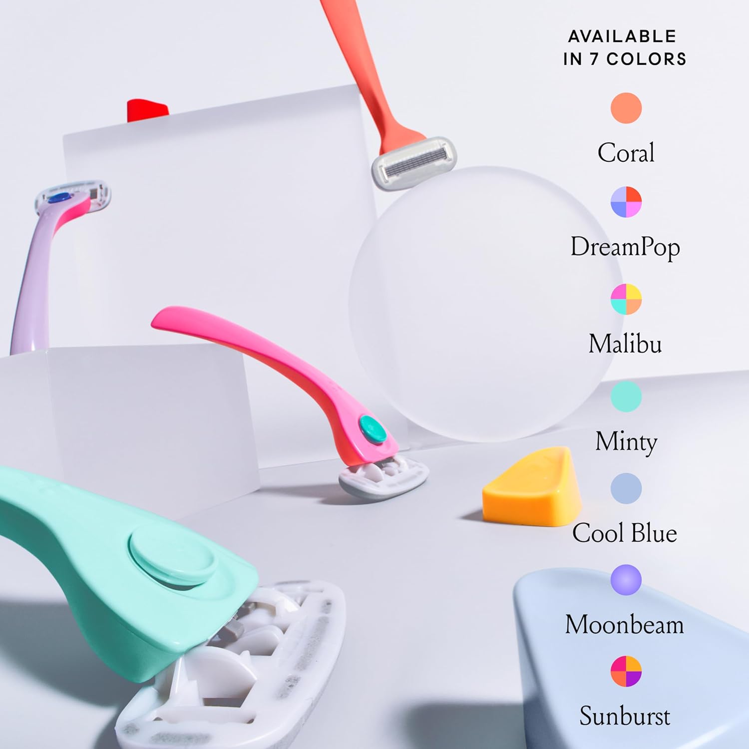 Thumbnail 5 de Billie Razors for Women Shave Kit with Razor Handle, 4 x 5-Blade Refills, and Magnetic Holder – Malibu