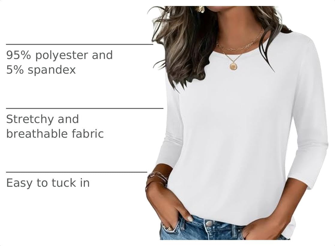 Detalle 2 de Zeagoo Women's Tunic Top, 3/4-Sleeve