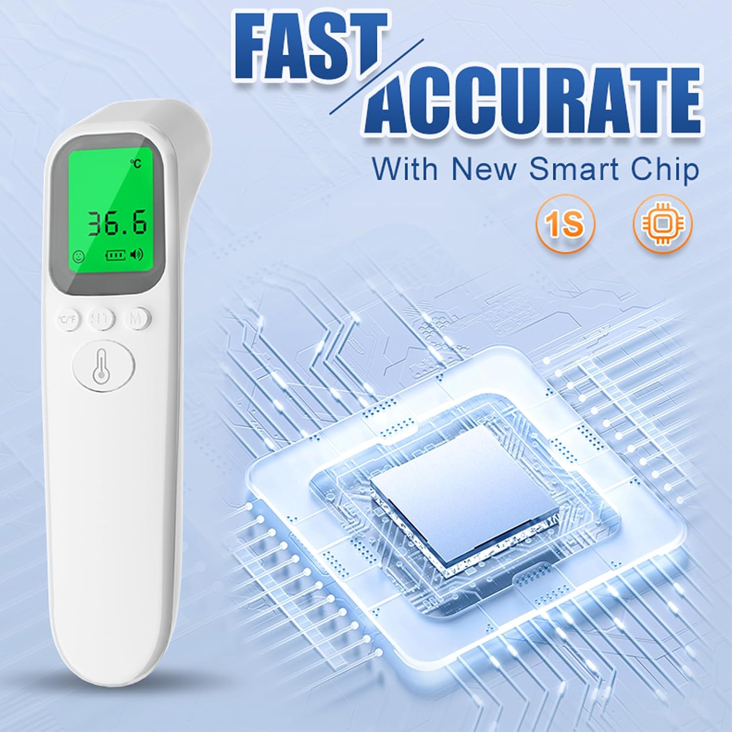 Detalle de Estabien TA035 Non-Contact Infrared Thermometer with Fever Alarm