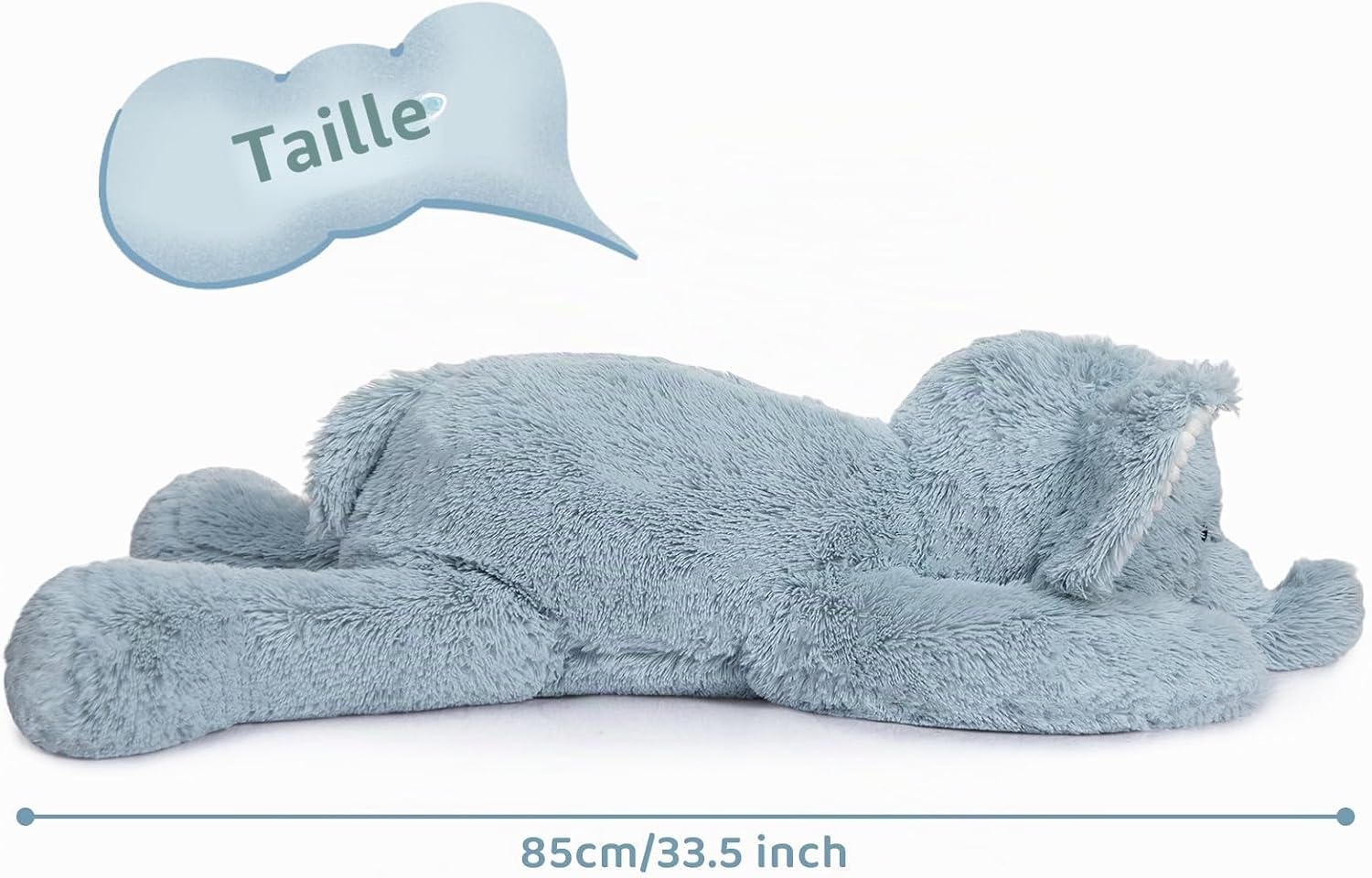 Detalle de BEJOY Doudous Éléphant XXL 90 cm – peluche douce et polyvalente pour bébé
