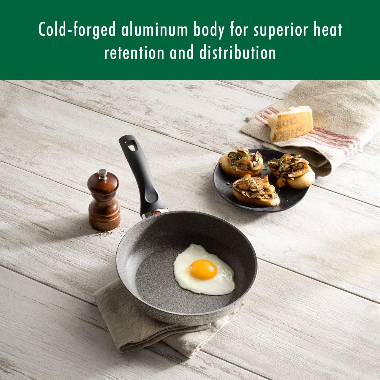 Thumbnail 3 de Ballarini Parma 75001-652 Forged Aluminum Nonstick Cookware Set, 10-Piece, Granite