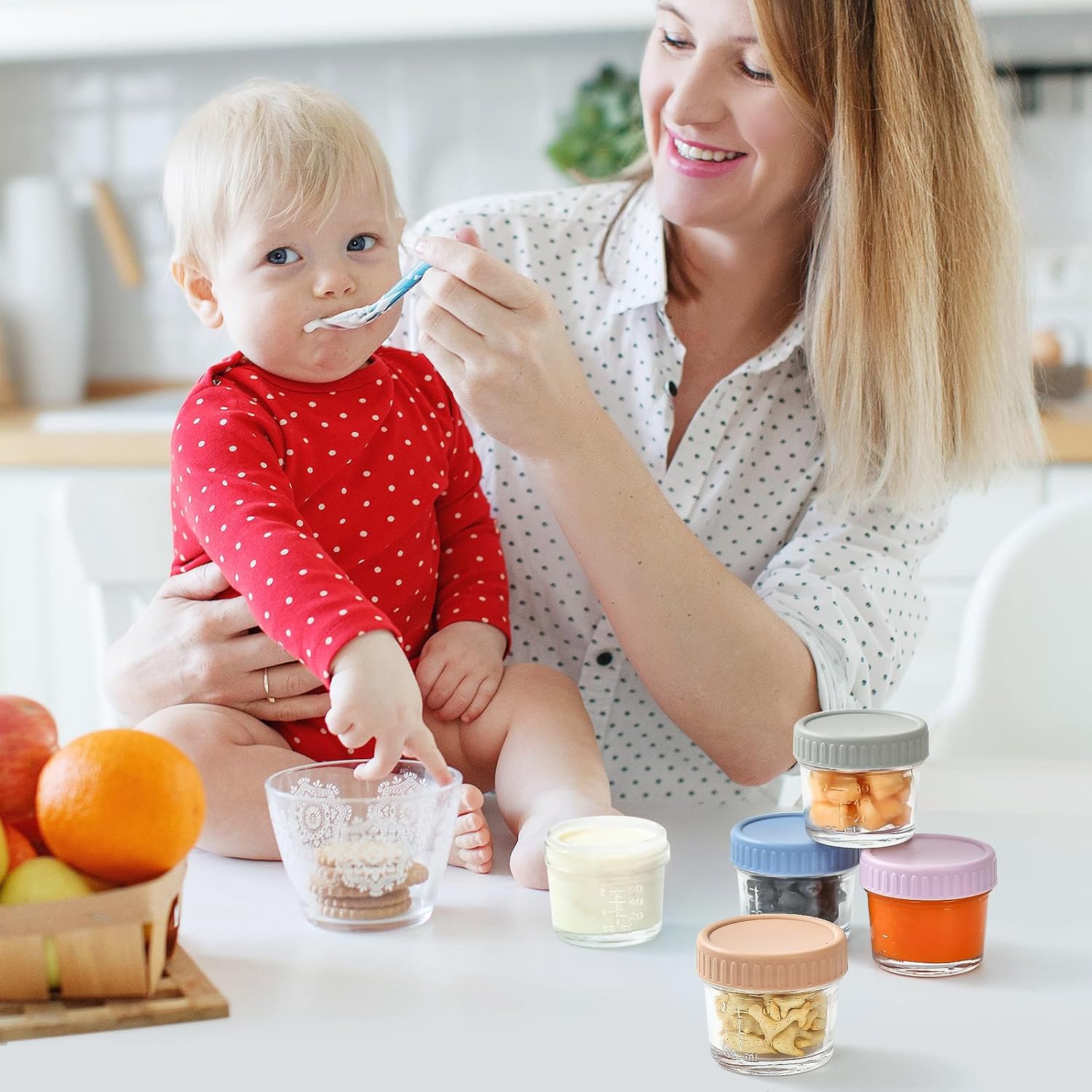 Thumbnail 6 de DRKIO 12-Pack Glass Baby Food Jars ⚙