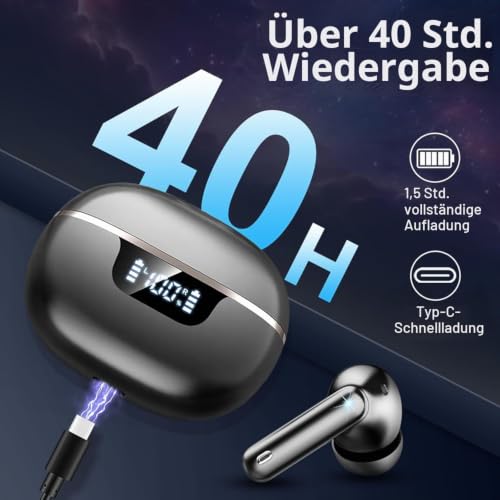 Thumbnail 6 de Donerton Bluetooth Kopfhörer – Kabellose In-Ear mit ENC, IPX7, 50 Stunden Laufzeit