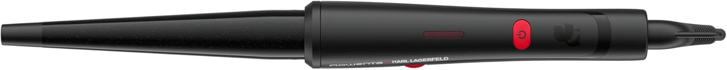 Detalle de Rowenta x KARL LAGERFELD Ferro Conico – Styler Arricciacapelli CF324L: onde naturali, controllo preciso e design iconico