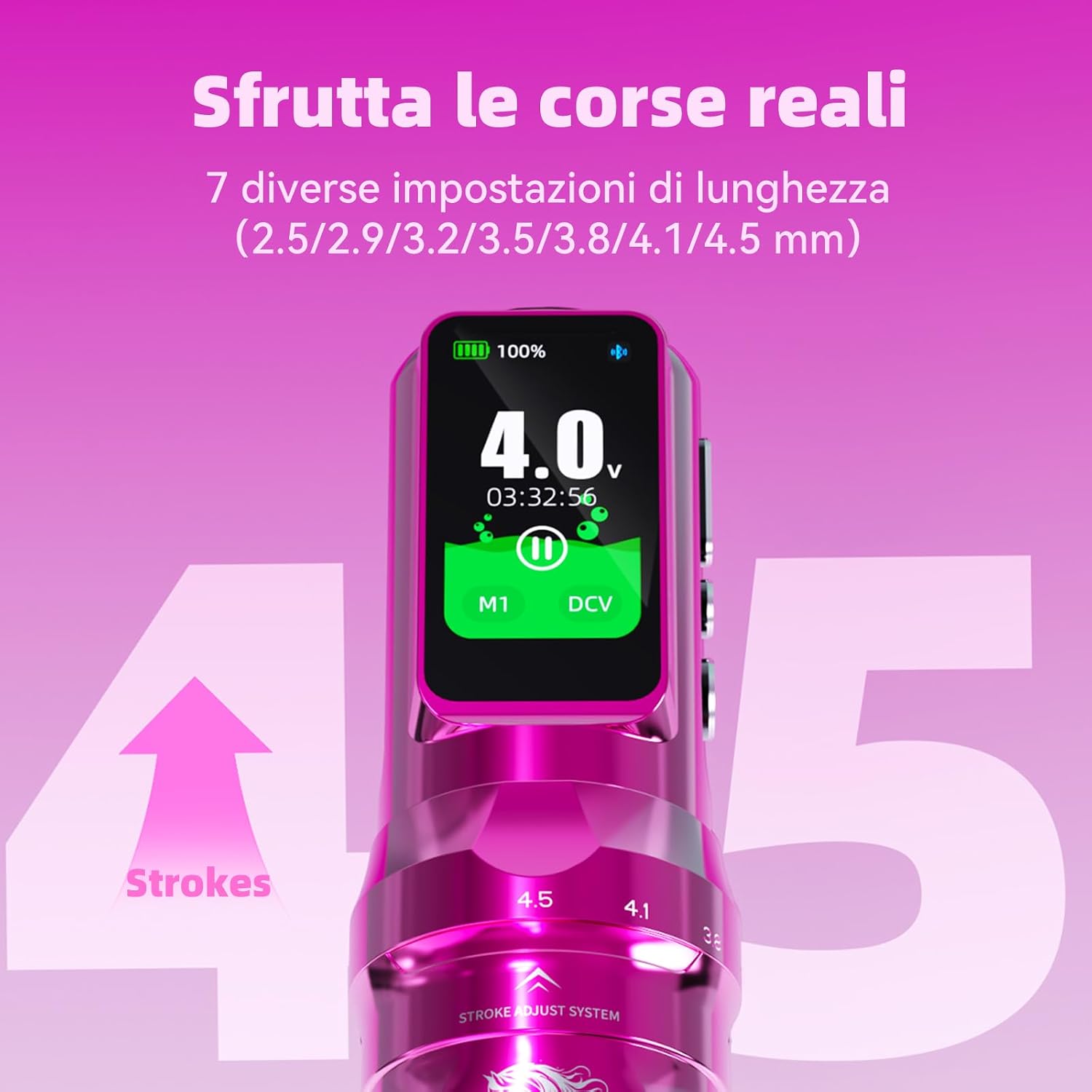 Thumbnail 1 de Dragonhawk Fold Pro Kit Year of the Horse – Macchina da Tatuaggio Edizione Rosa Senza Fili
