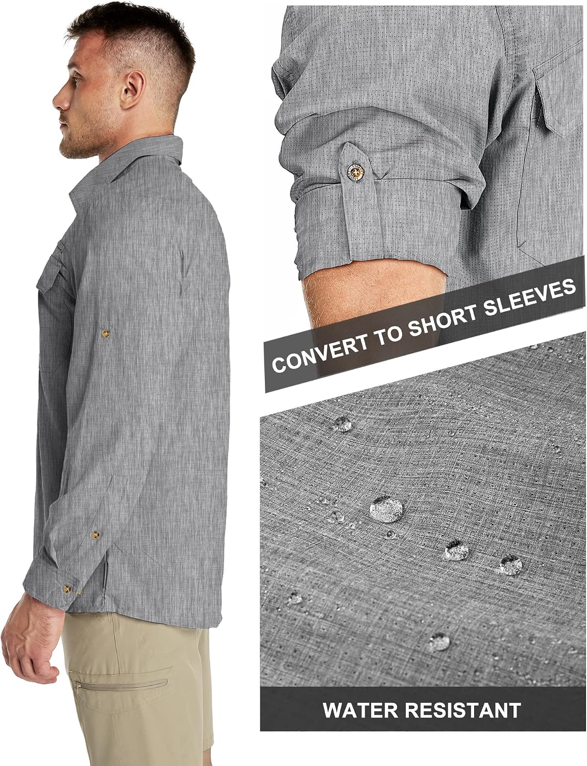 Thumbnail 2 de 33,000ft Men's Long Sleeve Sun Protection Shirt UPF 50+