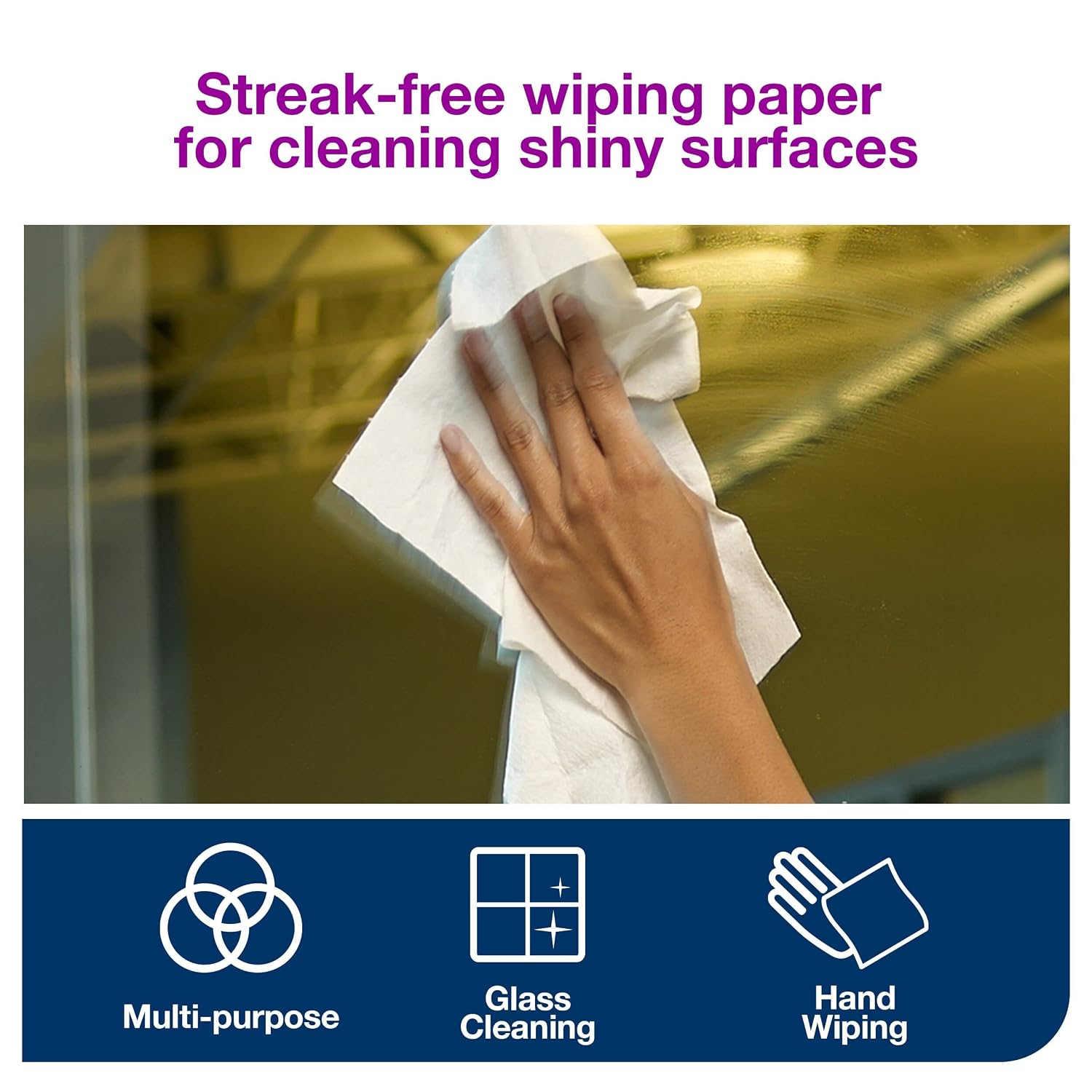 Detalle de Tork Centrefeed Wiping Paper Roll White M1 (3 x 120m) – Hand and Surface Wiping