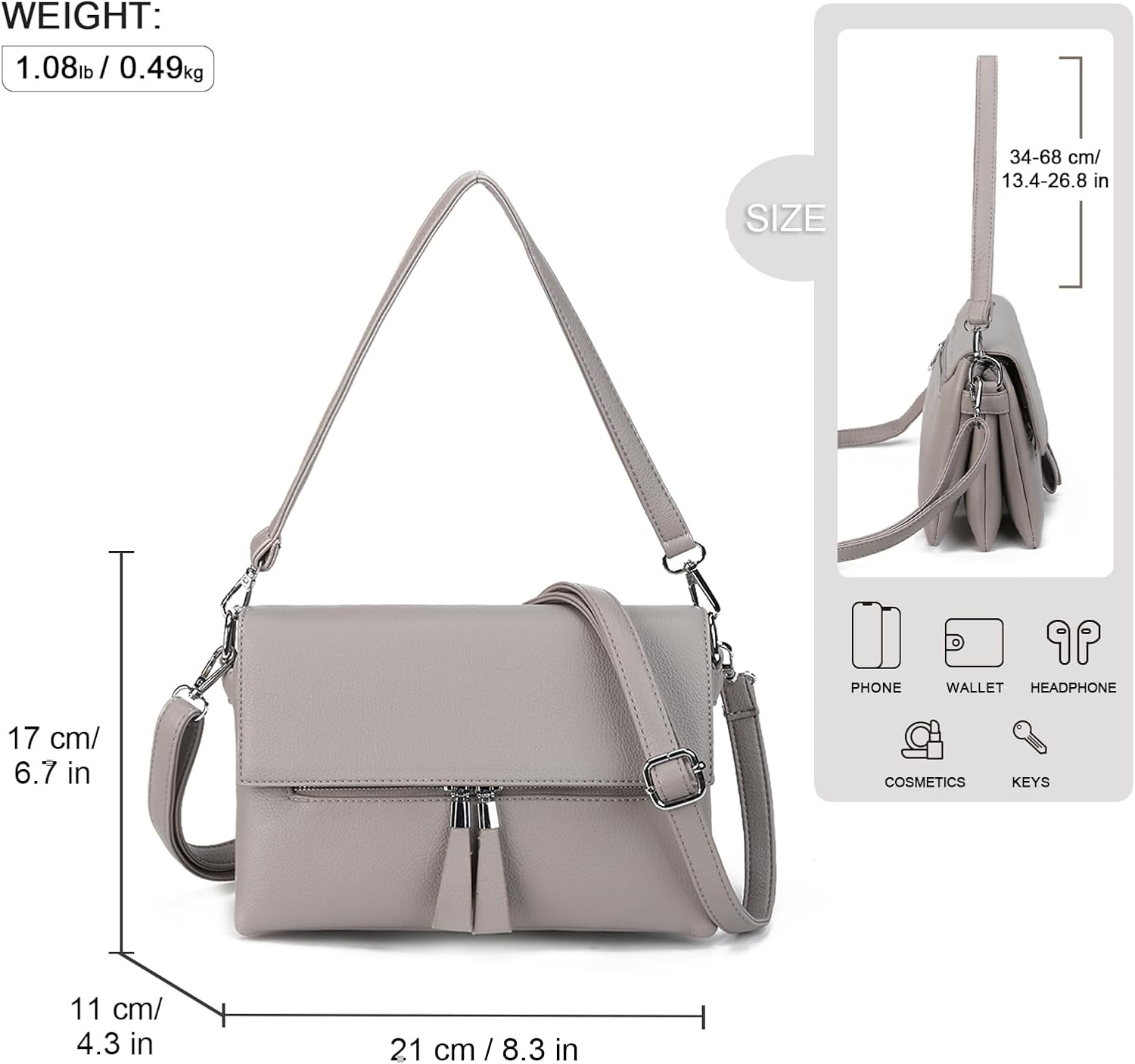 Thumbnail 1 de Gladdon Small Crossbody Purse for Women — Trendy Shoulder Bag with Adjustable Strap