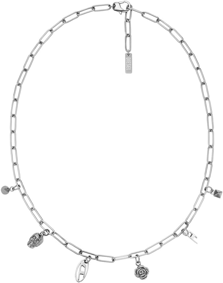 Thumbnail 4 de Diesel Collier pour homme en acier inoxydable avec fermoir mousqueton – finition pulido