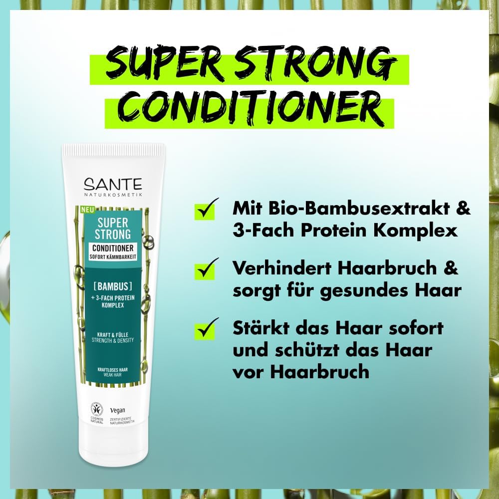 Detalle de SANTE Naturkosmetik Super Strong balsam med bambuextrakt, 150 ml