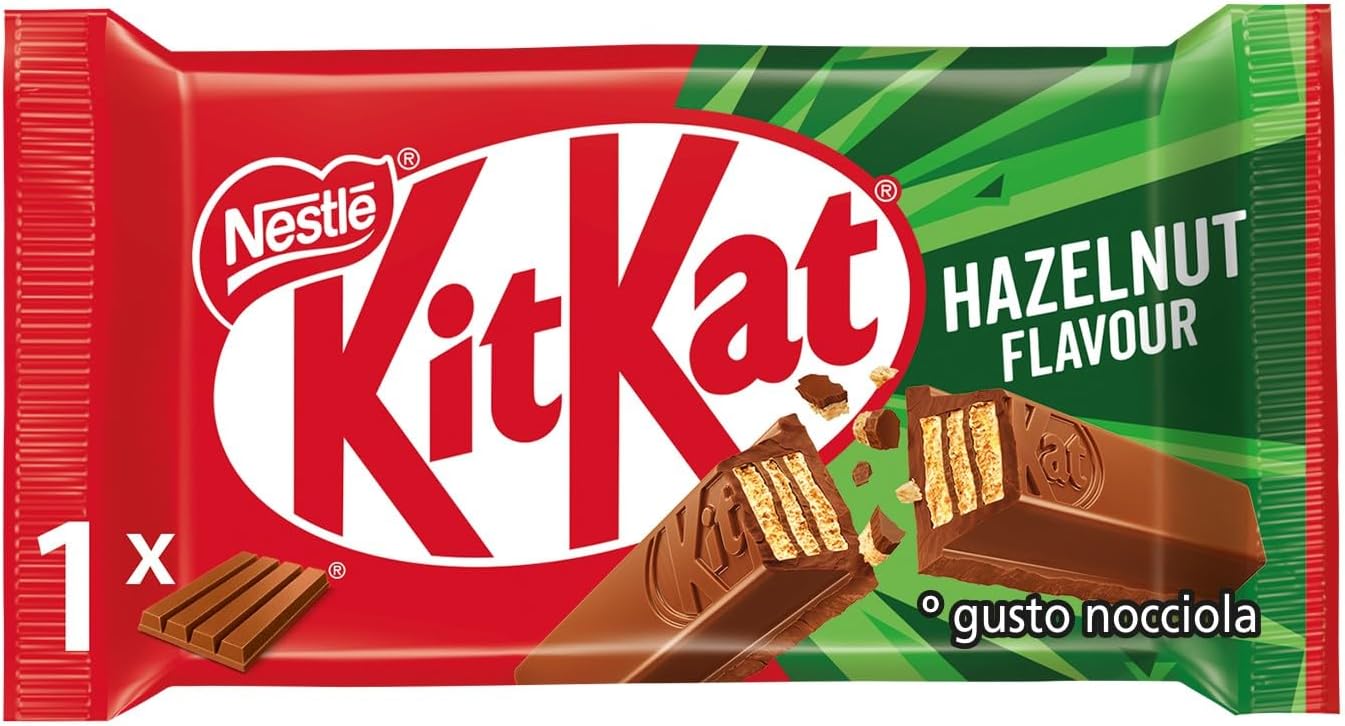 Thumbnail 3 de KitKat Hazelnut Wafer ricoperto di Cioccolato al Latte - 24 snack da 41,5 g (996 g)