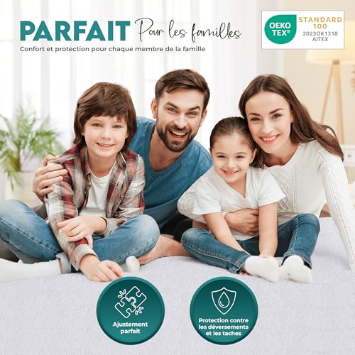 Thumbnail 5 de Protege Matelas Impermeable Utopia Bedding 140 x 190 cm – pour Matelas jusqu’à 30 cm d’épaisseur