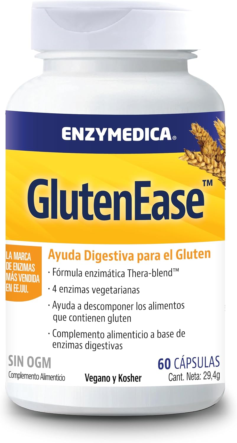 Detalle de Enzymedica Glutenease 60 cápsulas