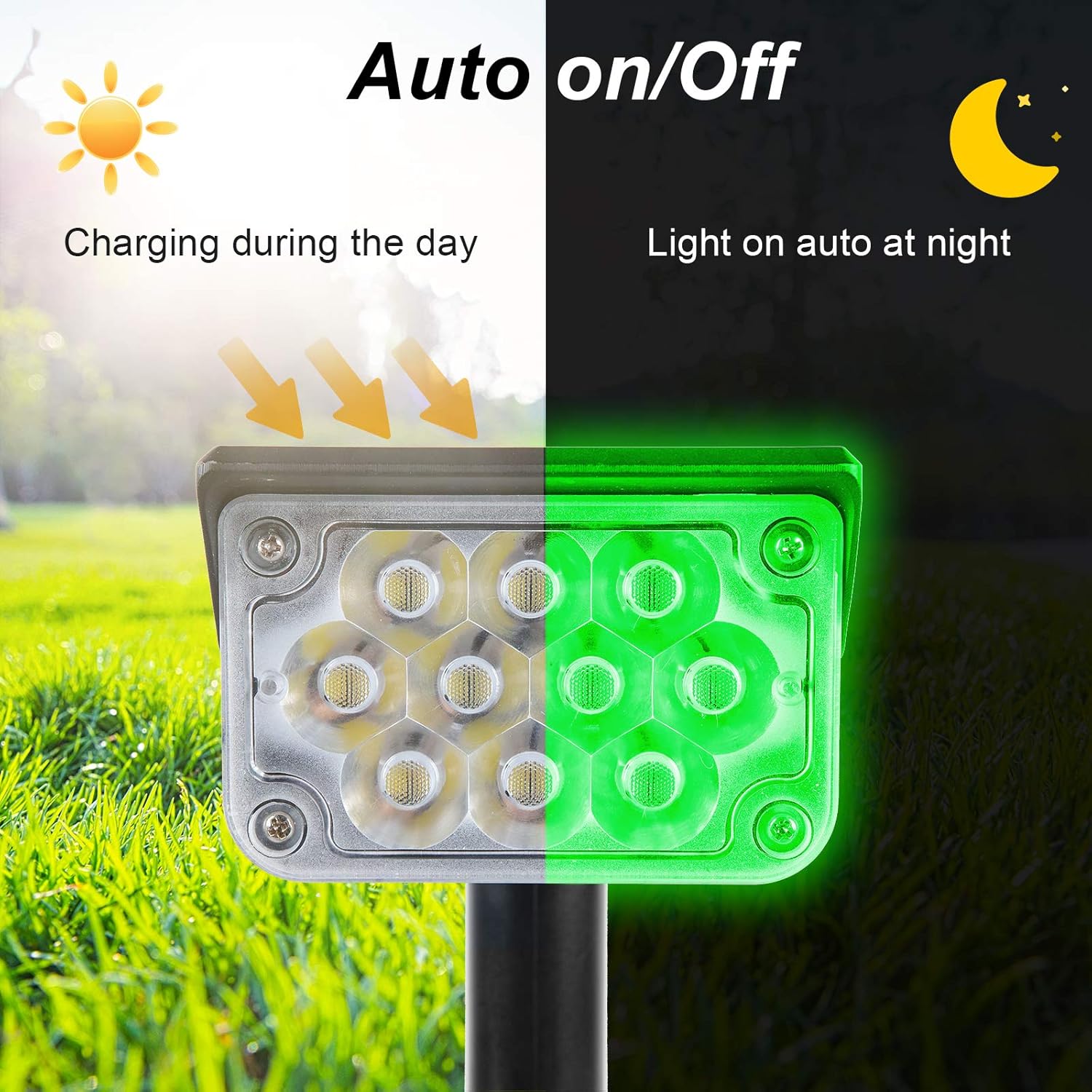 Detalle 2 de NATPOW solar spotlights 2000mAh
