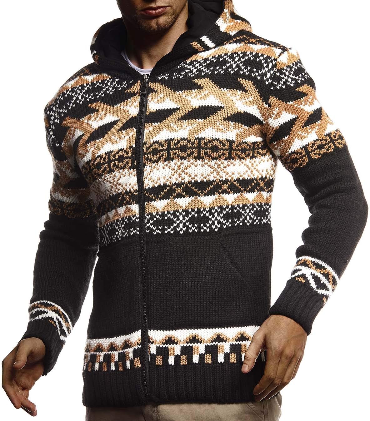 Thumbnail 1 de Leif Nelson Giacca Uomo in Maglia con Cappuccio LN-20756
