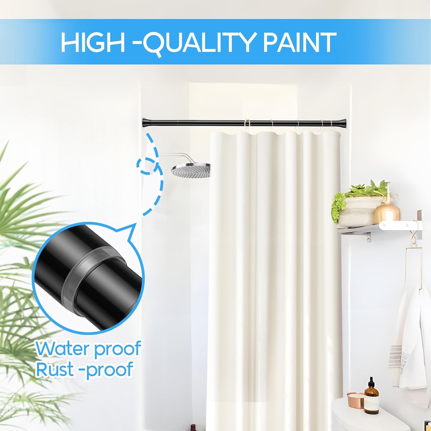 Thumbnail 6 de ZipGlo 30-64 in Tension Curtain Rod 🪟