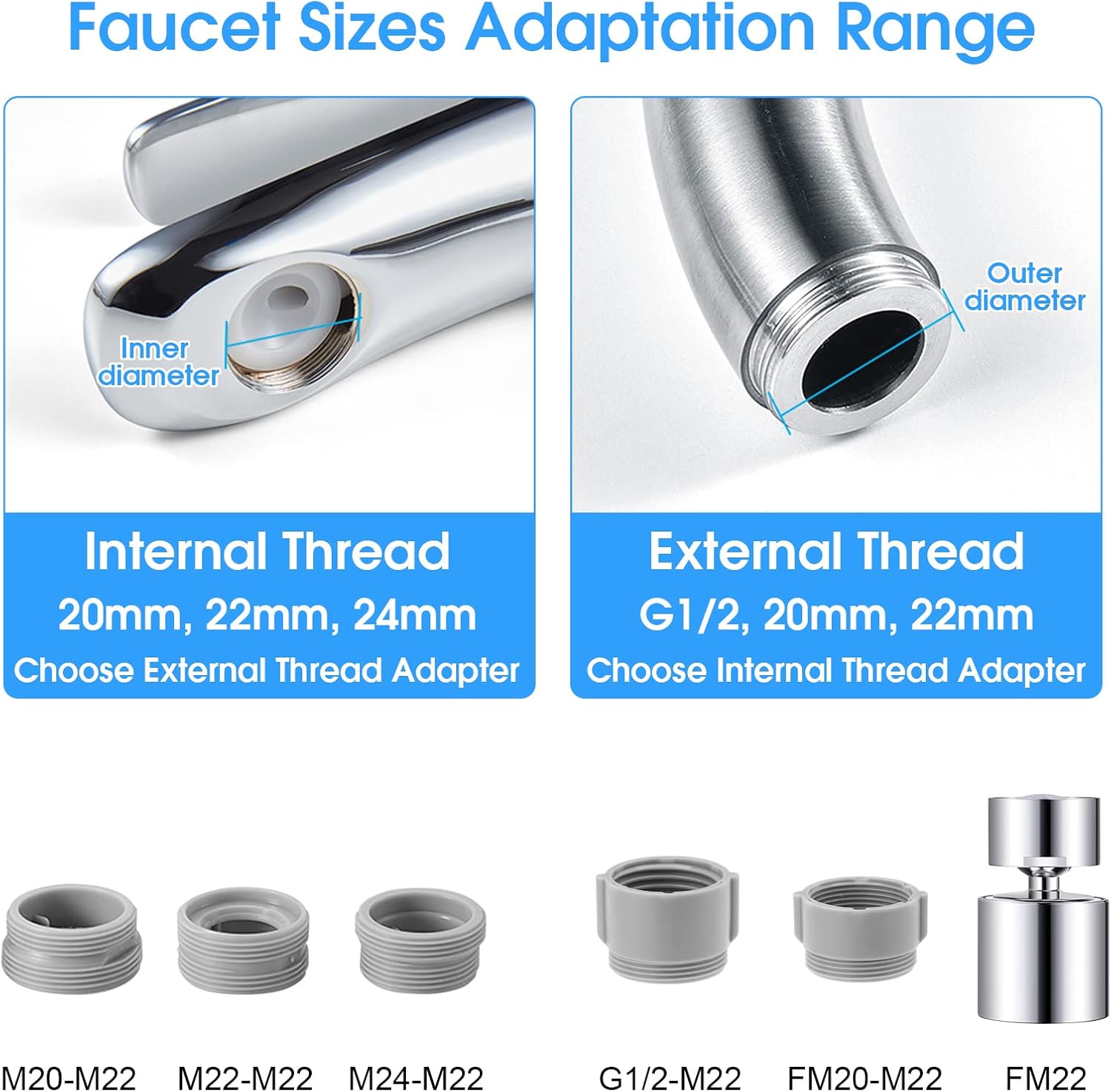 Thumbnail 2 de Hangrui FM22 Faucet Aerator 360° swivel tap 🚰