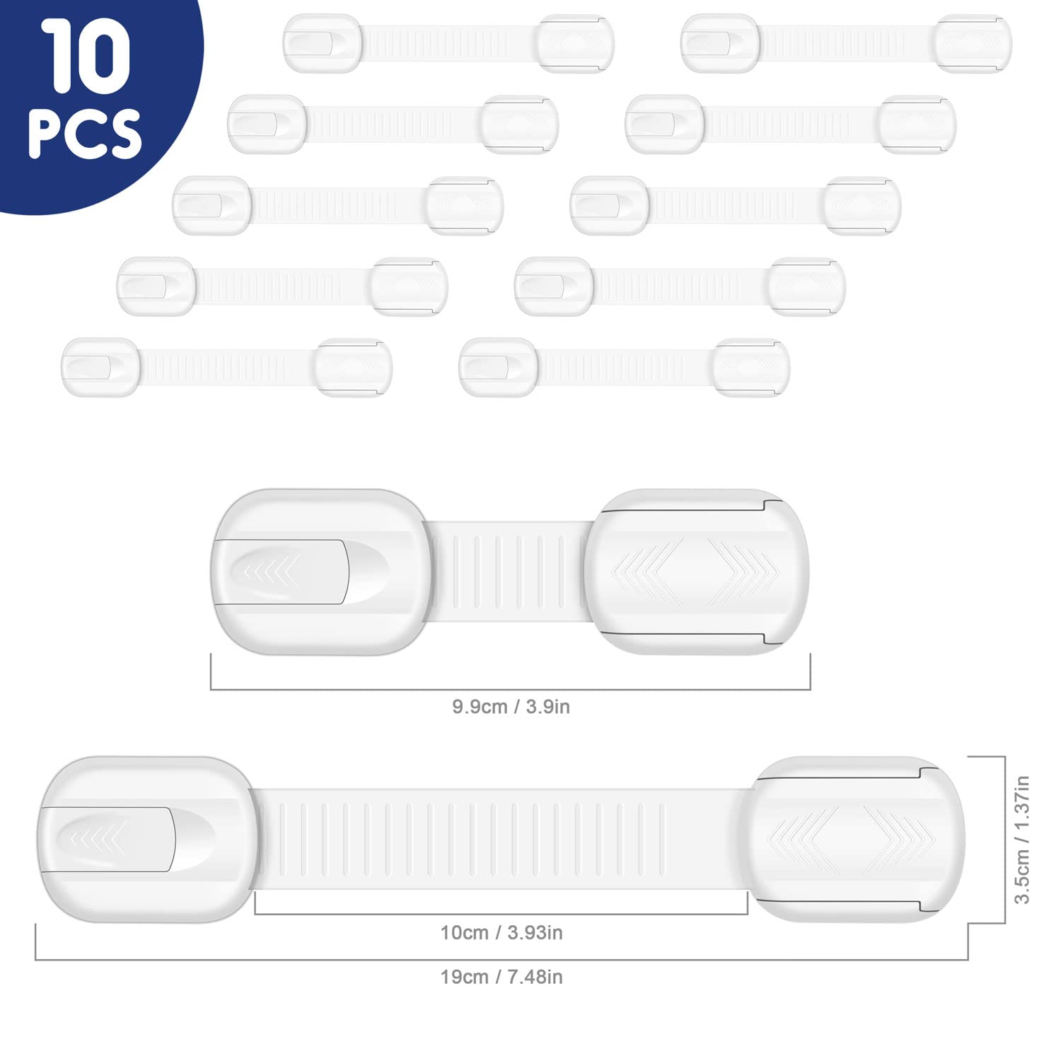 Detalle 2 de Septeamay Kindersicherung 10er-Set für Schränke