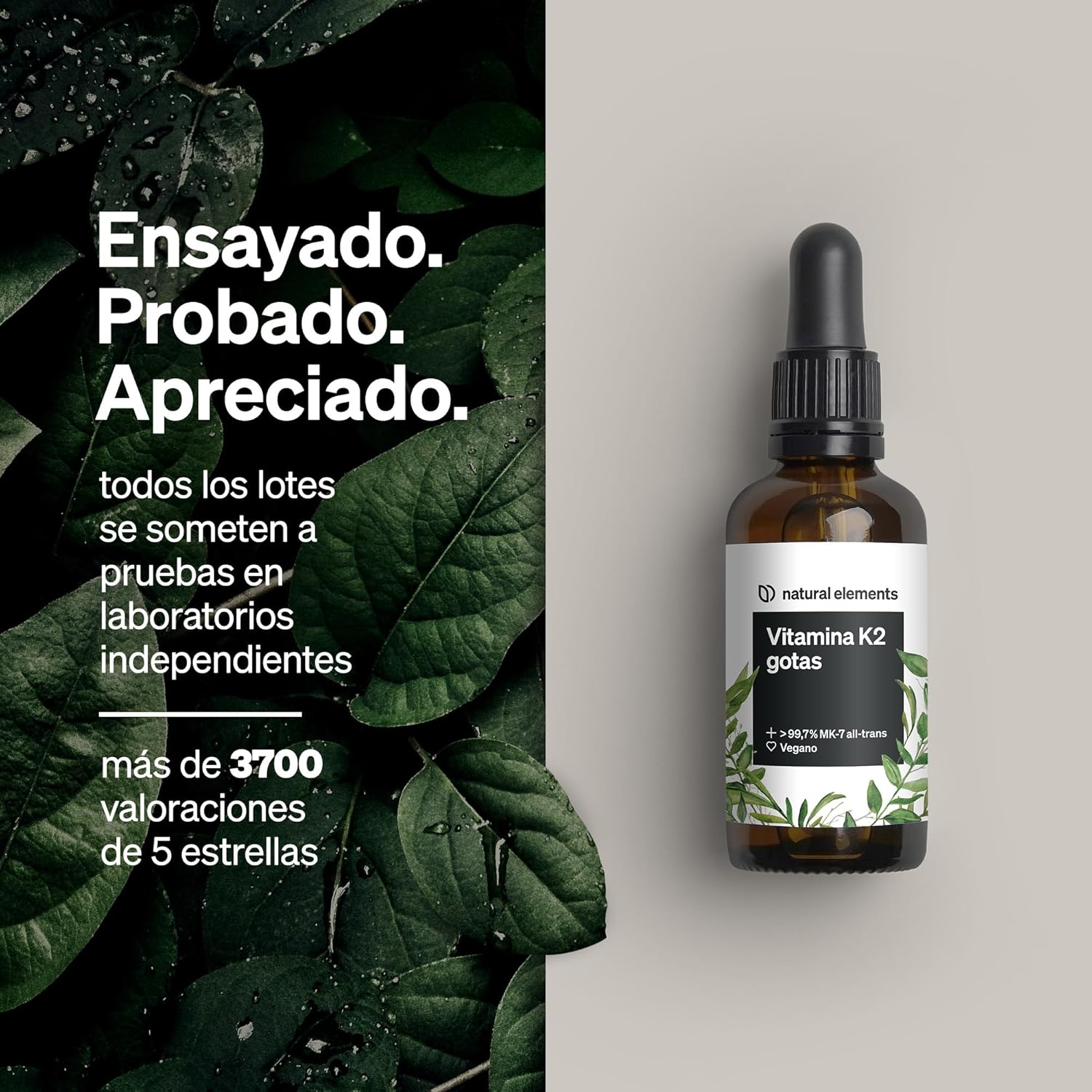 Detalle 2 de Vitamina K2 MK7 K2VITAL® 200µg gotas veganas, Alemania