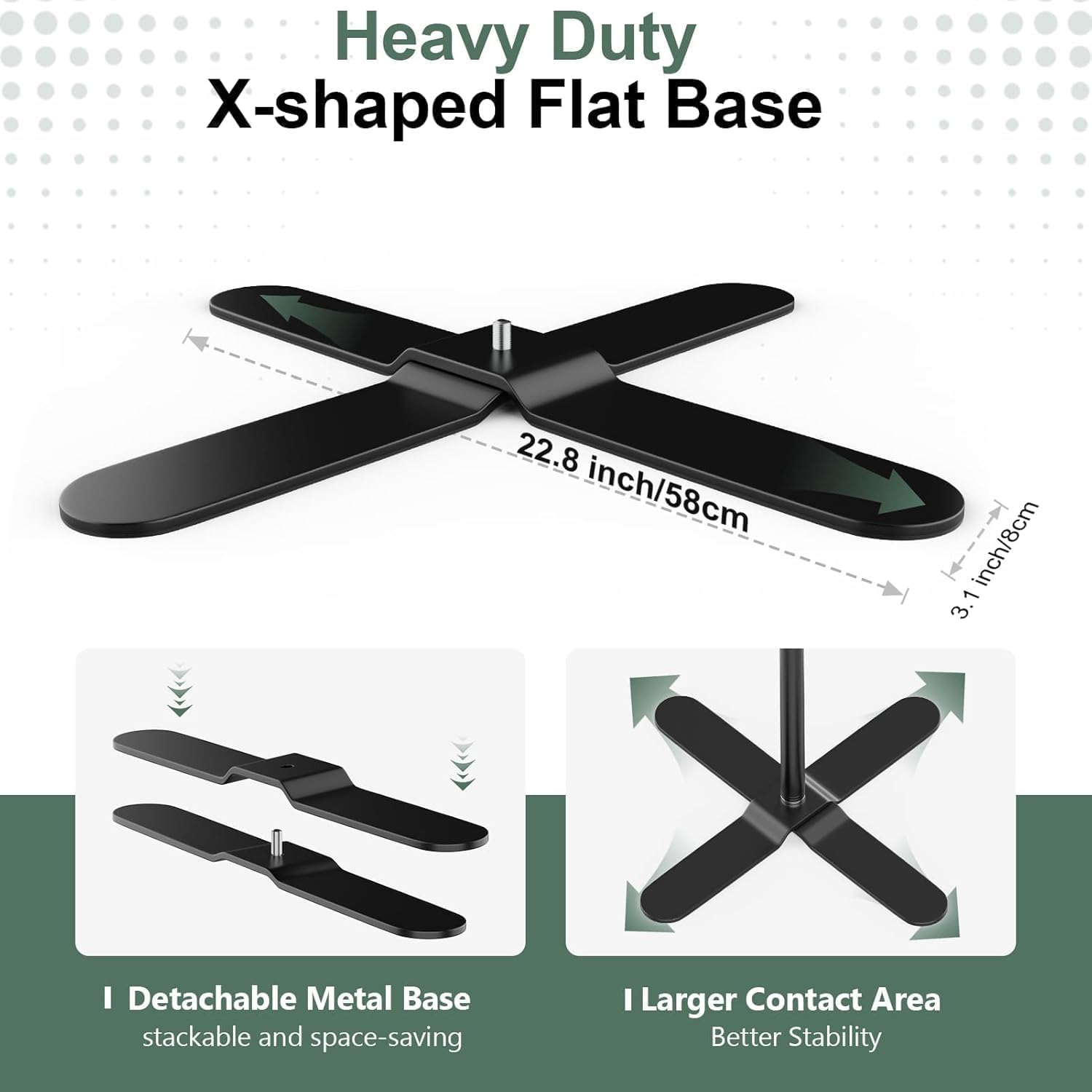 Detalle de EMART 2.6x3m/8.5x10ft Backdrop Stand with X-Shaped Base – Adjustable Photography Background Support Kit