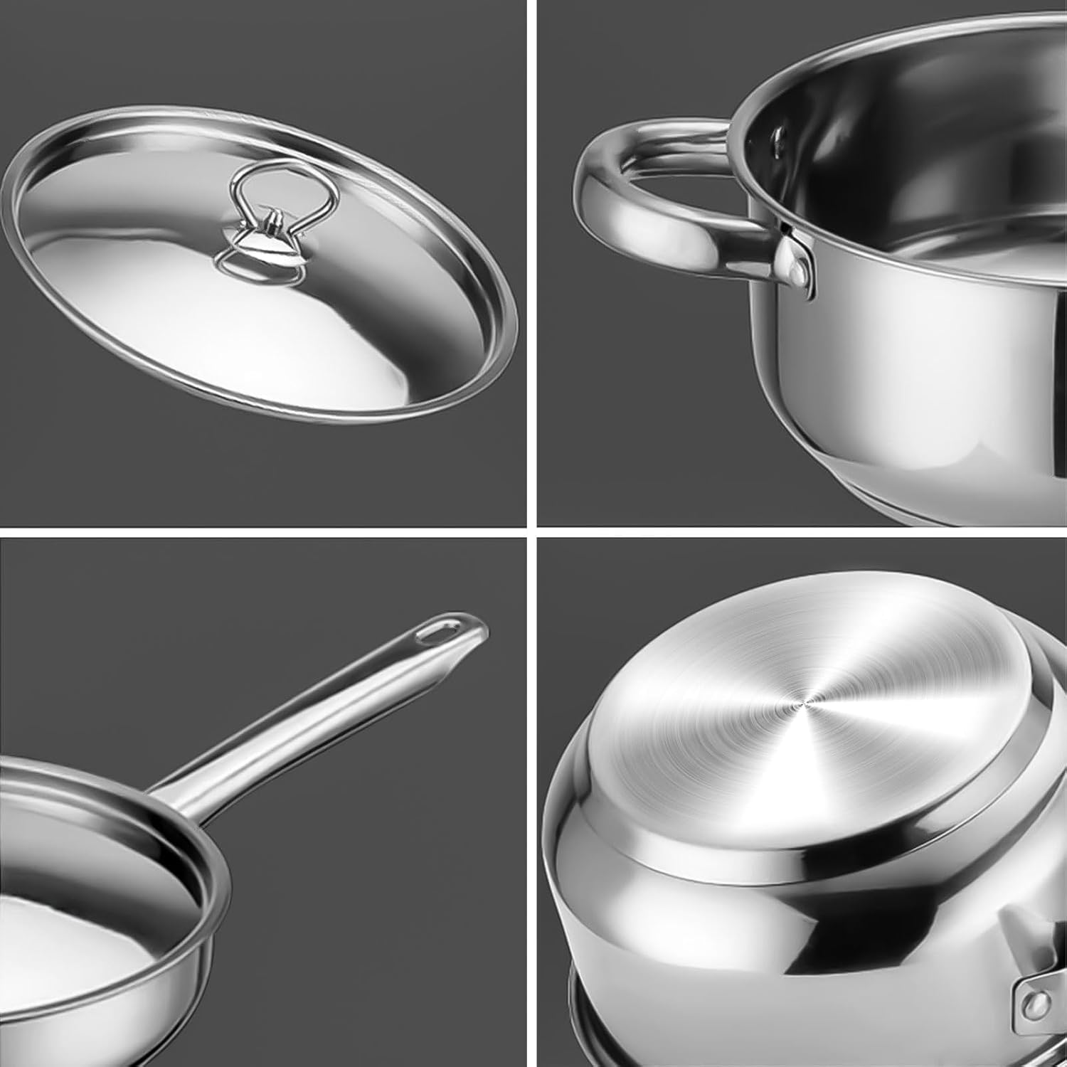 Detalle de Colourcoco Stainless Steel Cookware Set 12-Piece