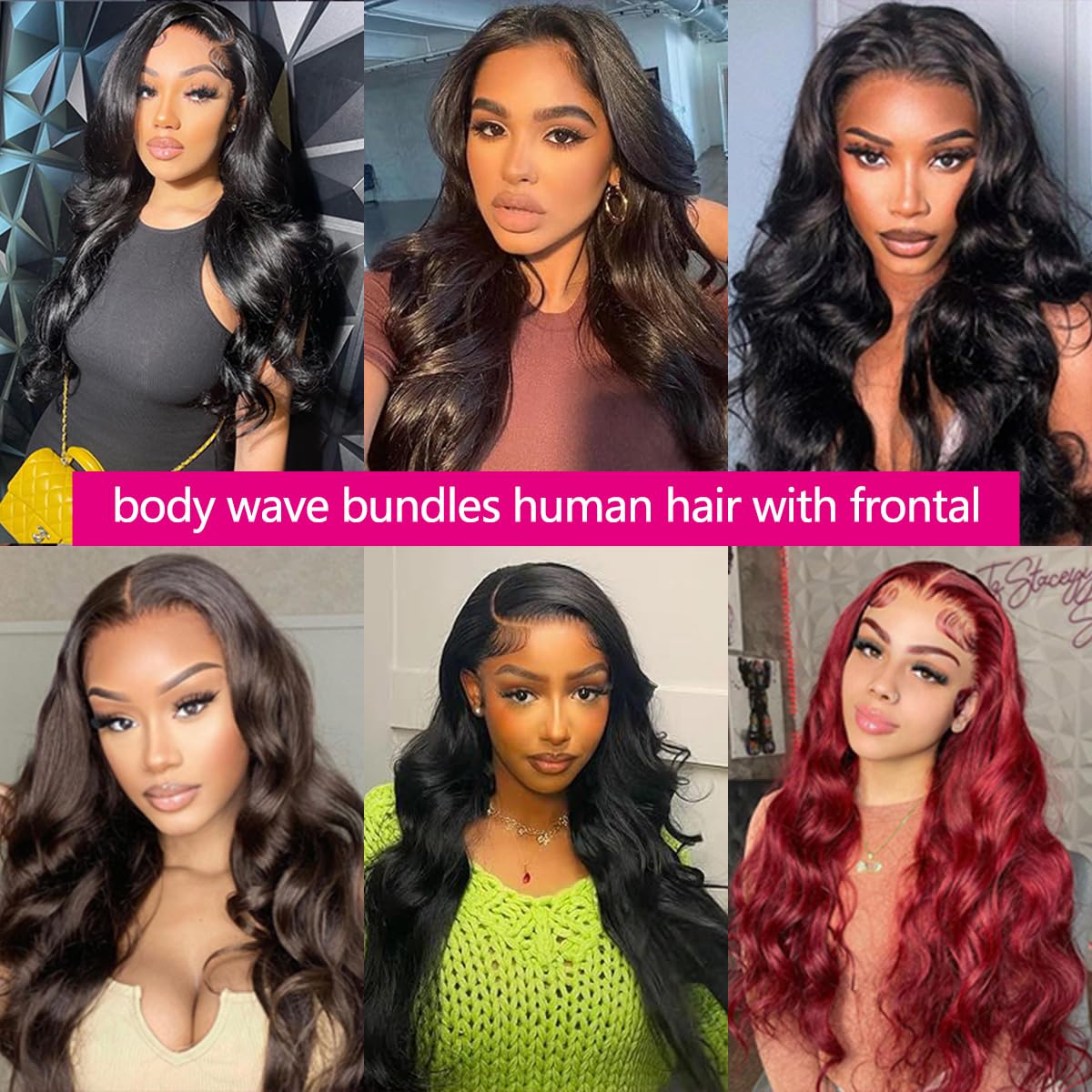 Detalle 2 de 12A Human Hair Bundles 13x4 HD Frontal