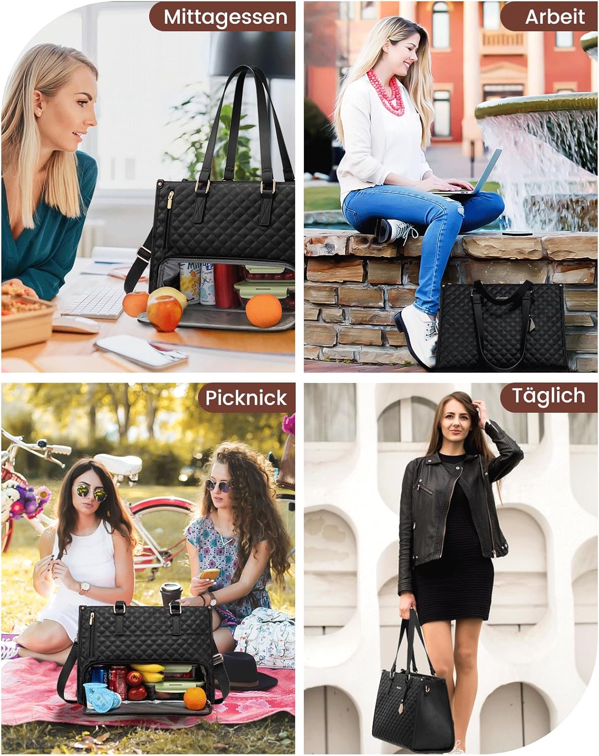 Thumbnail 5 de LOVEVOOK Laptoptasche 15,6 Zoll Lunchfach