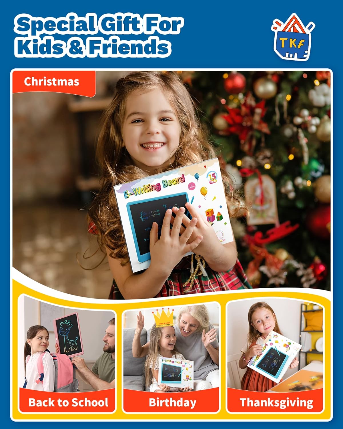 Detalle 2 de TEKFUN 15-inch LCD writing tablet for kids