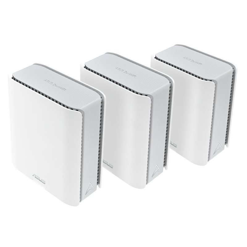 Detalle de WiFi Mesh ASUS 3 Nodos (Wi‑Fi 7) – Cobertura para hasta 800 m² con AiMesh